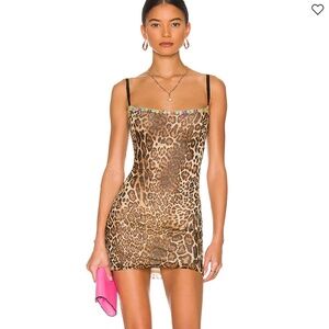 GUIZIO Leopard Mini Dress